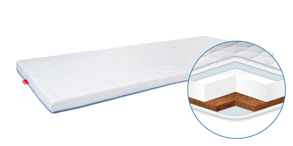 Тонкий матрас-топпер Eurosleep Slim Cocos Komfort — 70х190 см